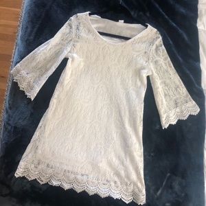 60’s Style Crochet Mini Dress